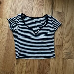 Brandy Melville striped baby tee